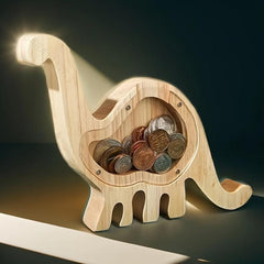 Animal Wood Piggy Bank Large Capacity Money Saver
