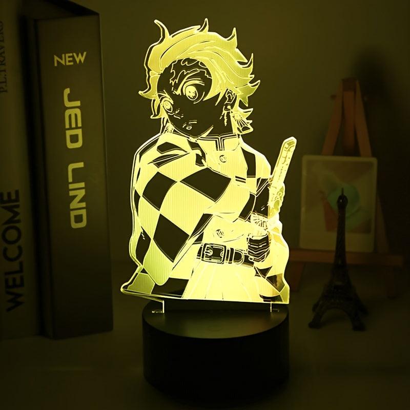 3D Anime Figure LED Desk Lamp, Home Manga Decor Light Gift