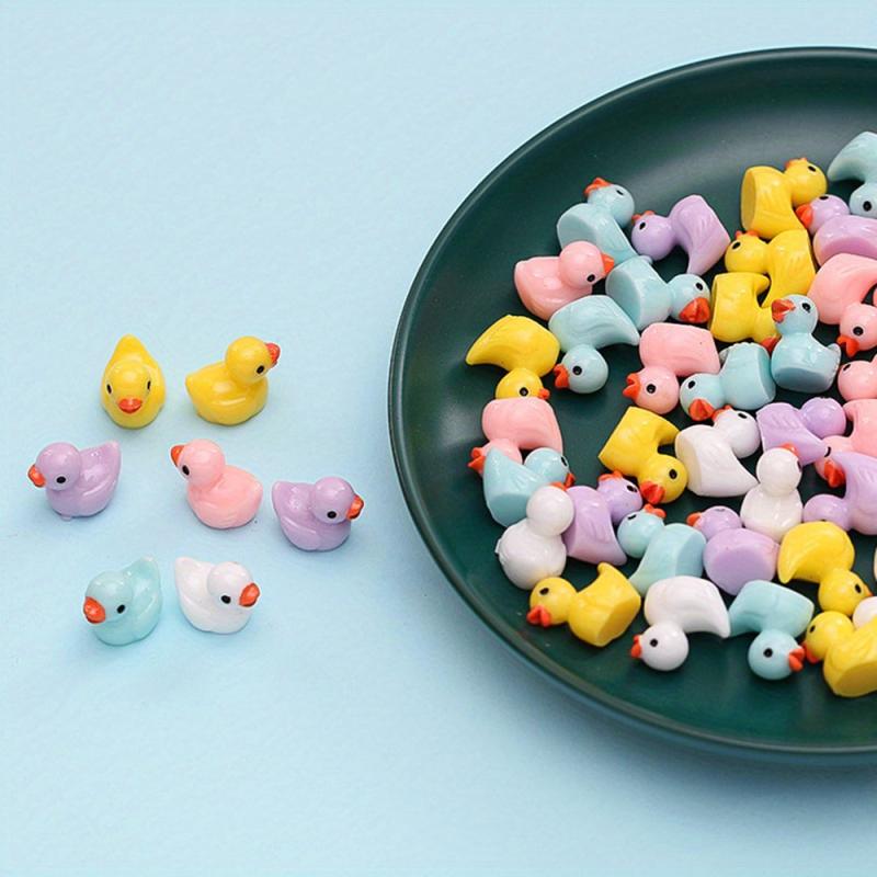 50pcs Resin Little Yellow Duck Miniatures for Crafts and Decor