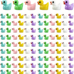 50pcs Resin Little Yellow Duck Miniatures for Crafts and Decor