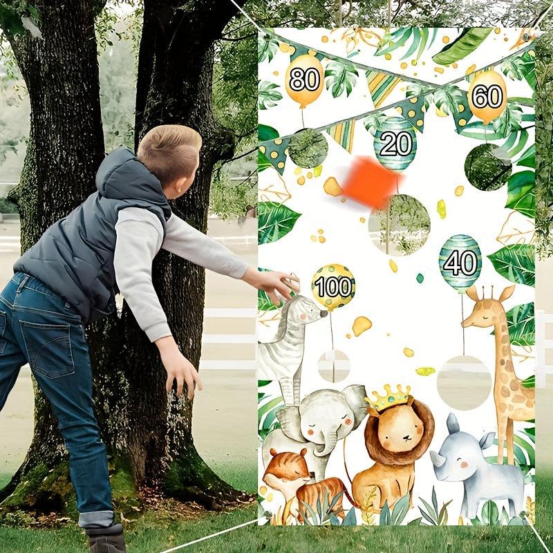 Jungle Animals Sandbag Toss Game