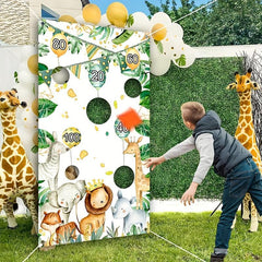 Jungle Animals Sandbag Toss Game