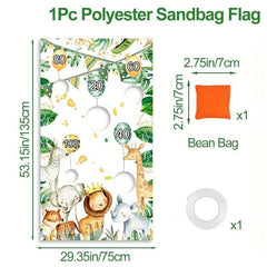 Jungle Animals Sandbag Toss Game
