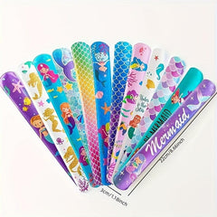 12Pcs Mermaid Ring Wristband Toy Set Clapping Party Favor Gift PVC