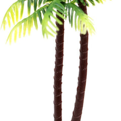 Aquarium Mini Coconut Tree Plastic Green Water Plants