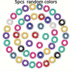5Pcs Spiky Anxiety Rings Finger Massage Hand Toy