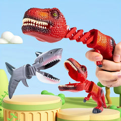 Finger Biting Dinosaur Telescopic Gun Toy