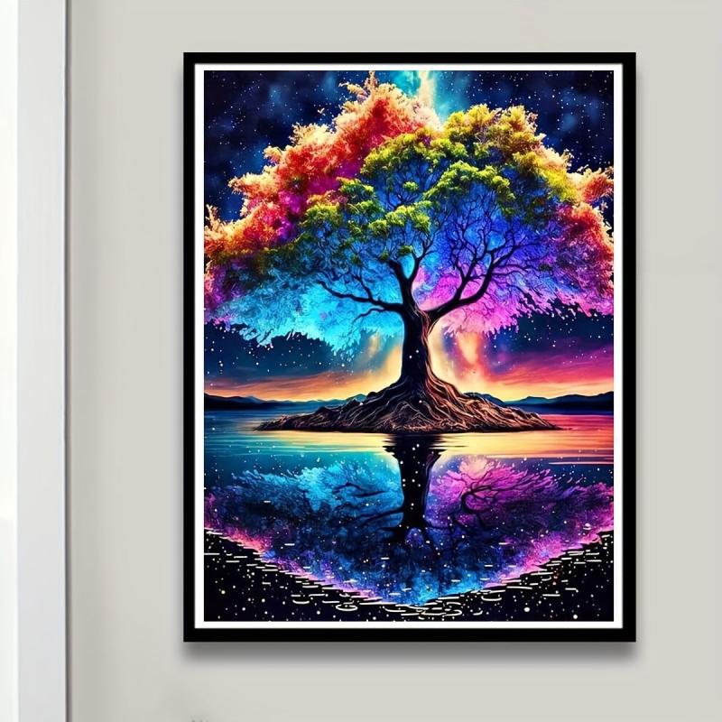 Colorful Life Reflection Tree 5D Diamond Painting Art Kit