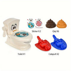 11pcs Simulated Toilet Catapult Parent-child Game Between Friends