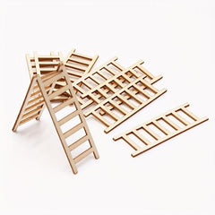 12pcs Mini Wooden Ladder Landscape Decoration DIY Fairy Tale Decorative Supplies