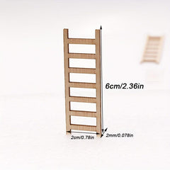 12pcs Mini Wooden Ladder Landscape Decoration DIY Fairy Tale Decorative Supplies