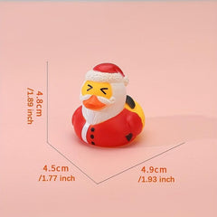 6pcs Enamel Christmas Antlers Little Yellow Duck Toy