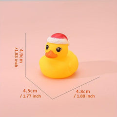 6pcs Enamel Christmas Antlers Little Yellow Duck Toy