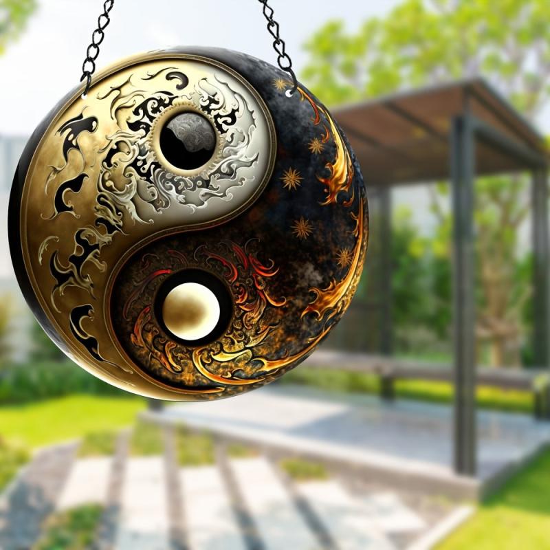 Tai Chi Stained Acrylic Window Hanging Sun Catcher