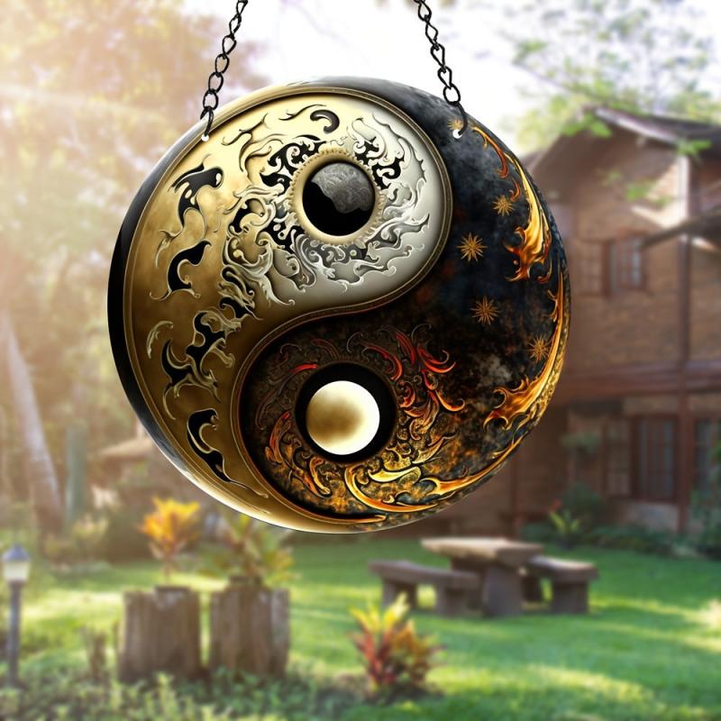 Tai Chi Stained Acrylic Window Hanging Sun Catcher
