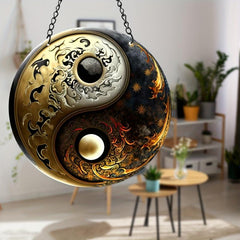 Tai Chi Stained Acrylic Window Hanging Sun Catcher