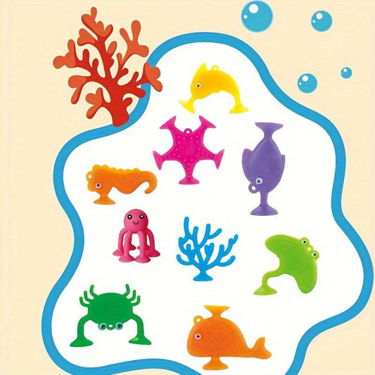 Suction Cup Marine Animal Water Plant Toy