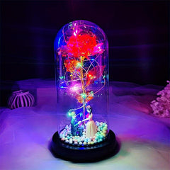 Colorful Rose Glass Shade Glowing Decoration Proposal Prop