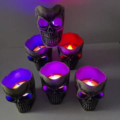 Retro Skull Head Light Halloween Decoration Props