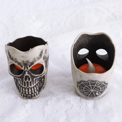 Retro Skull Head Light Halloween Decoration Props