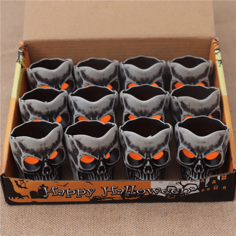 Retro Skull Head Light Halloween Decoration Props