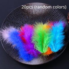 10pcs Velvet Turkey Feather DIY Jewelry Accessories