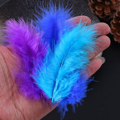 10pcs Velvet Turkey Feather DIY Jewelry Accessories