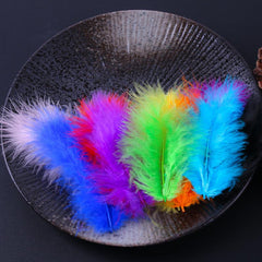 10pcs Velvet Turkey Feather DIY Jewelry Accessories
