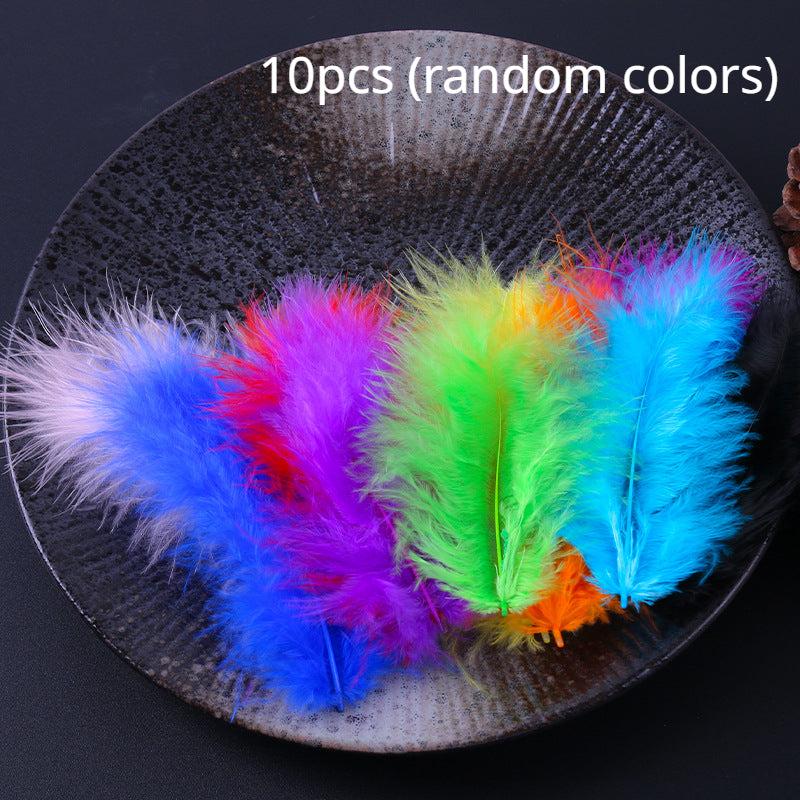 10pcs Velvet Turkey Feather DIY Jewelry Accessories