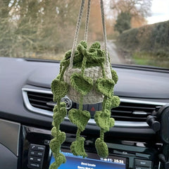 Boho Car Plant Mirror Hanger