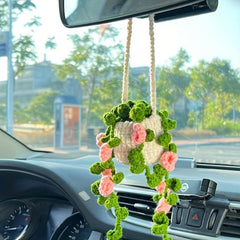 Boho Car Plant Mirror Hanger