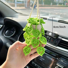 Boho Car Plant Mirror Hanger
