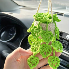 Boho Car Plant Mirror Hanger