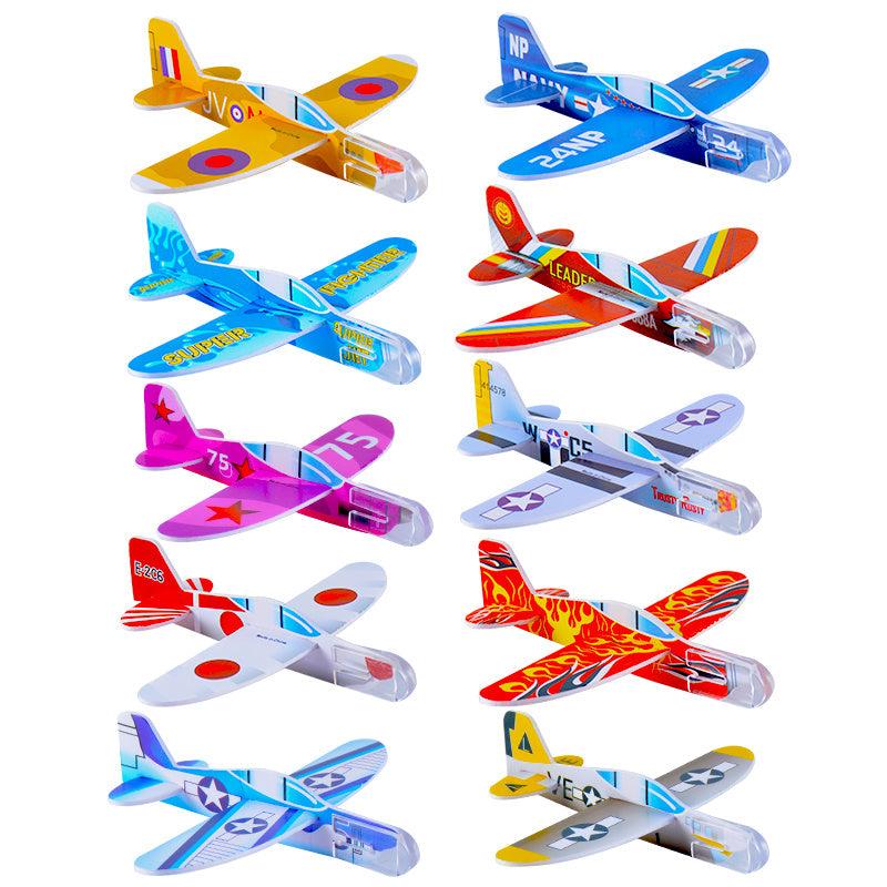 10pcs Foam Airplane Flying Bird Toys - Party Favor & Birthday Gift