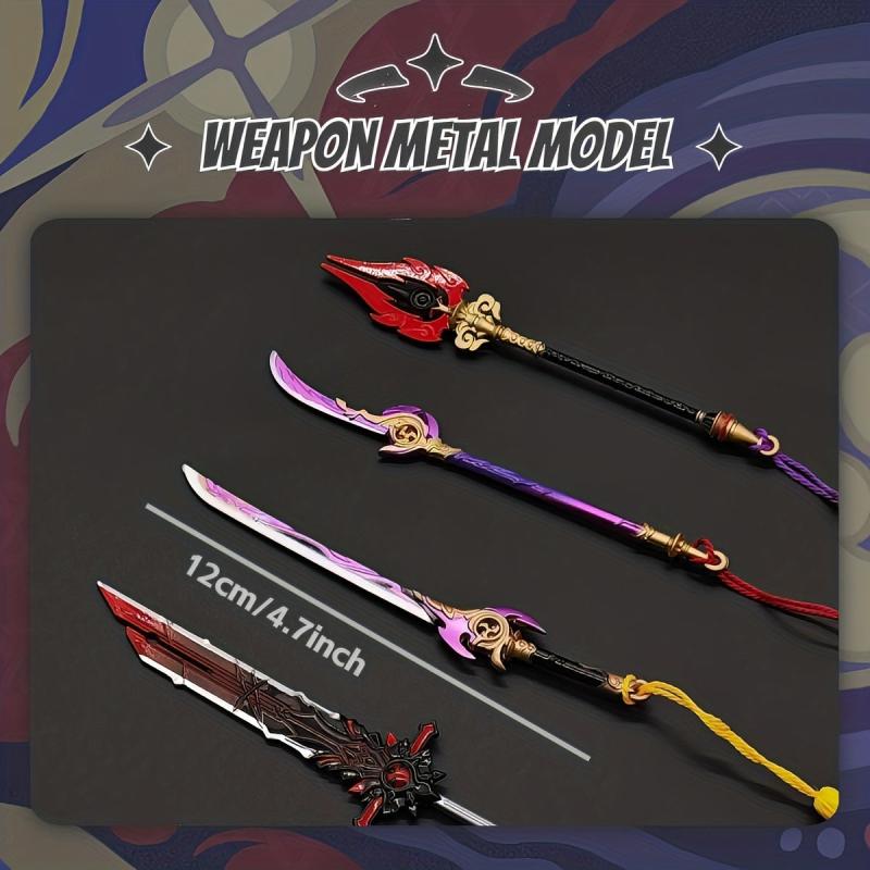 Anime Figure Shining Collection Weapon Keychain Model Decoration Ornament