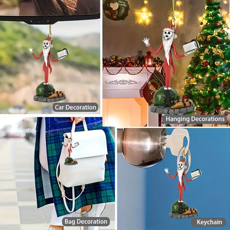 Christmas Acrylic Pendant Car Rearview Mirror Ornament