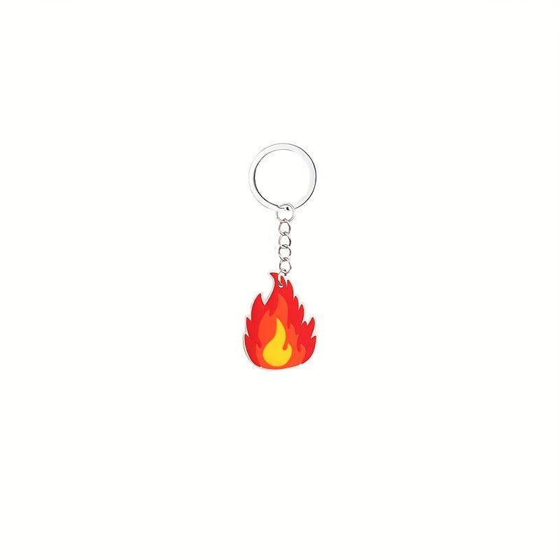 Fire Keychain School Bag Key Bag Pendant Halloween Christmas Gift