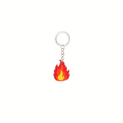 Fire Keychain School Bag Key Bag Pendant Halloween Christmas Gift