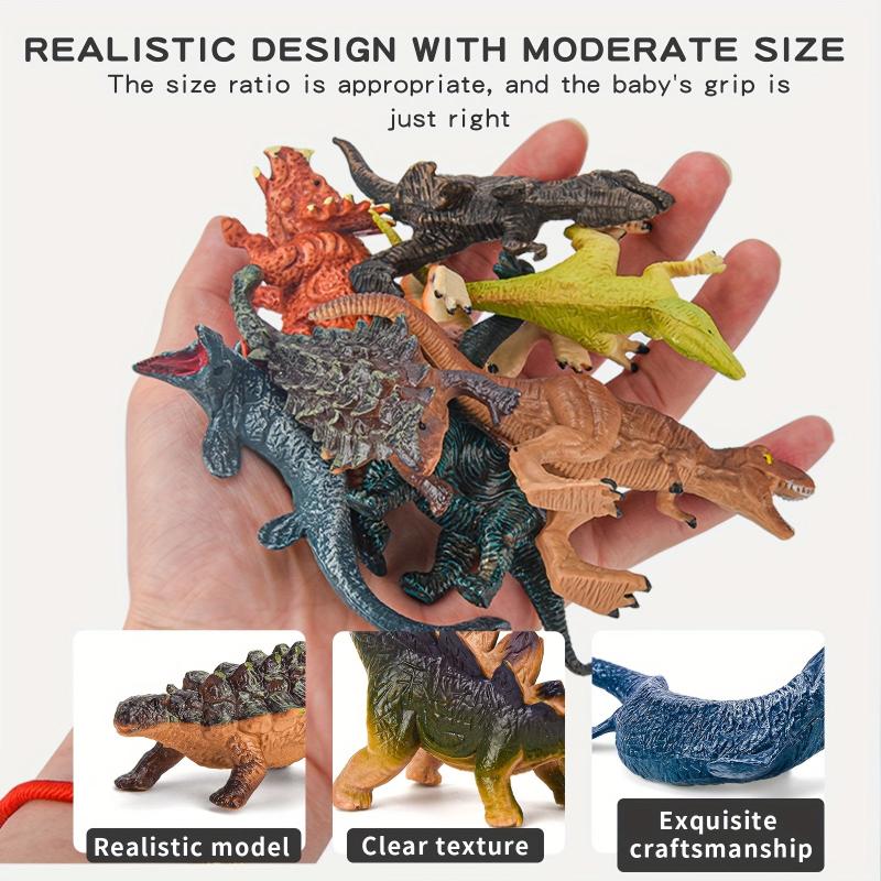6pcs Kids Dino Toy Model Set Baby Wildlife Park Farm Animals Halloween