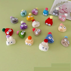 12pcs Mini Knitted Little Hat Doll Toy Accessories Woolen Hat Decoration