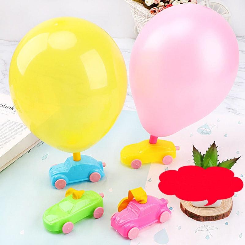 6 Pcs DIY Blow Balloon Car Kids Educational Toy Party Favors