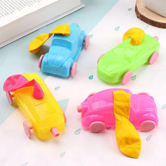 6 Pcs DIY Blow Balloon Car Kids Educational Toy Party Favors