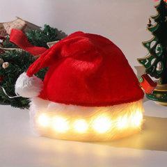 Christmas Luminous Santa Hat Winter Warm Hat Decoration