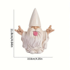 Rocker Gnome Garden Statue for Fairy Garden, Outdoor Garden Gnome Decor