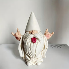 Rocker Gnome Garden Statue for Fairy Garden, Outdoor Garden Gnome Decor