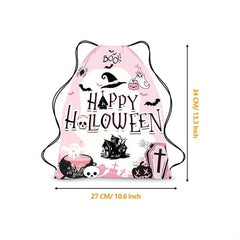Halloween Drawstring Backpack Bag Shoulder Storage Portable Bag