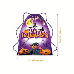 Halloween Drawstring Backpack Bag Shoulder Storage Portable Bag