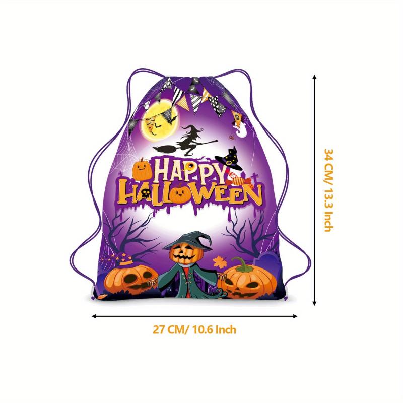 Halloween Drawstring Backpack Bag Shoulder Storage Portable Bag