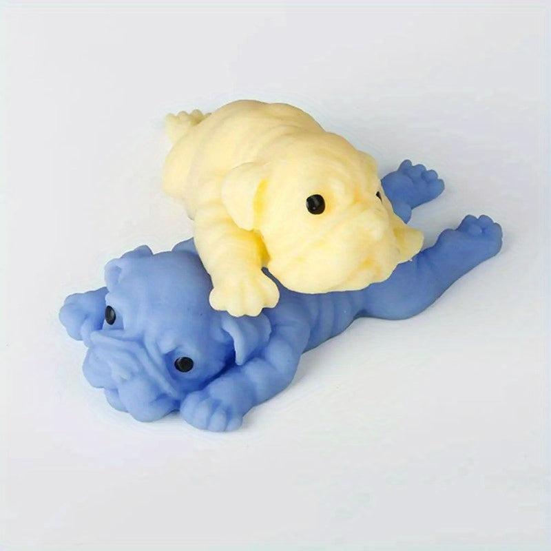 Soft Realistic Silicone Bulldog Stress Relieve Squeezing Toy