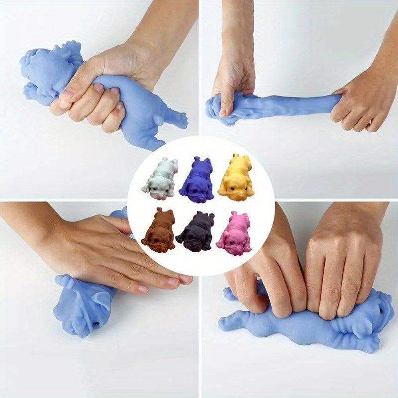 Soft Realistic Silicone Bulldog Stress Relieve Squeezing Toy